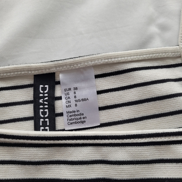 Black and white stripped dress, size 8 - Picture 9 of 11